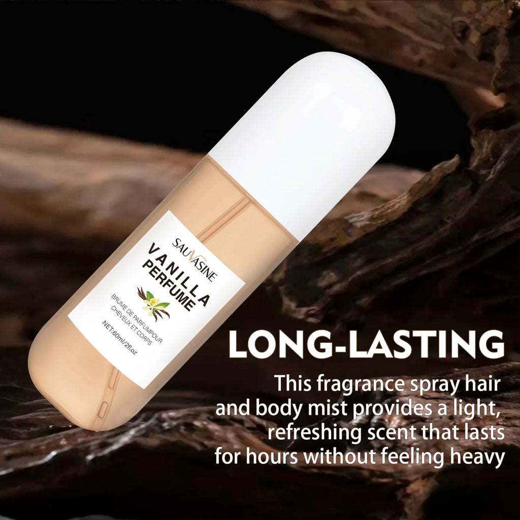 2.03Fl Oz Vanilla Body Mist Vanilla Hair and Body Perfume Mist for Women & Men Long-Lasting Fragrance Body Spray for Gifts
