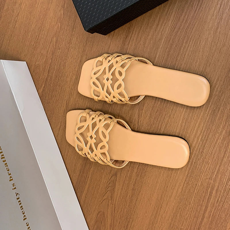 Women's Sandals Summer Slipper Ladies Slides Sandals Fashion Design Beach Flip Flops Flat Shoes Shoes for Women Slippers Zapatos