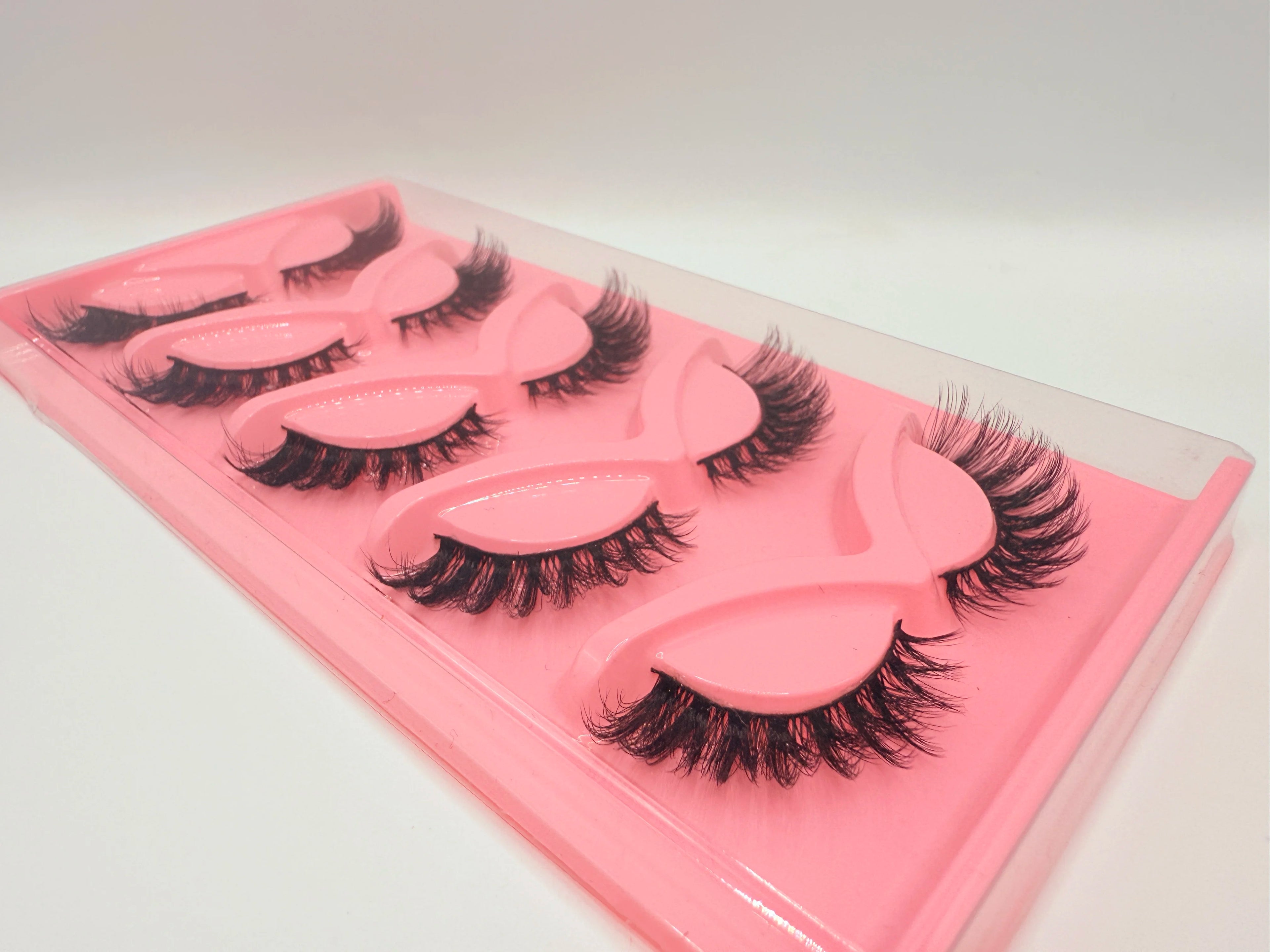 Hot Selling Makeup 5 Pairs Cat Eye Lashes Faux False Eyelashes Dramatic Volume Strip Lashes