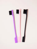 3pcs hair comb eyebrow brush comb double-sided edge control bursh back brush comb, hair styling tool Special for real hair wigs