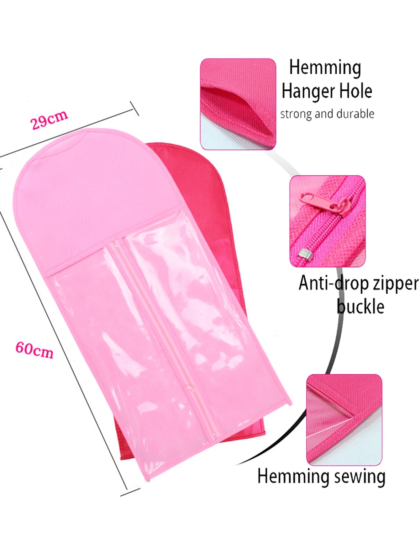 Wig Storage Bag For Long Hair Extension Storage Bag With Hanger For Wigs Hair Extensions Hairpiece Wig Bag With Black Wig Hanger