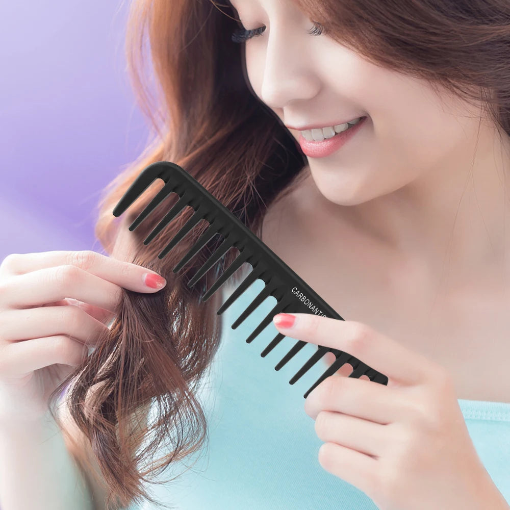 Wide Tooth Curl  Comb Detangling Comb Texture Comb For Curly Wet Wavy Thick Hair Wigs Salon Barber Hairstyle Tool ﻿