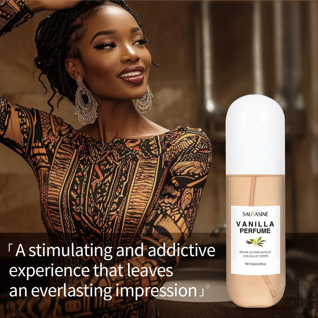 2.03Fl Oz Vanilla Body Mist Vanilla Hair and Body Perfume Mist for Women & Men Long-Lasting Fragrance Body Spray for Gifts