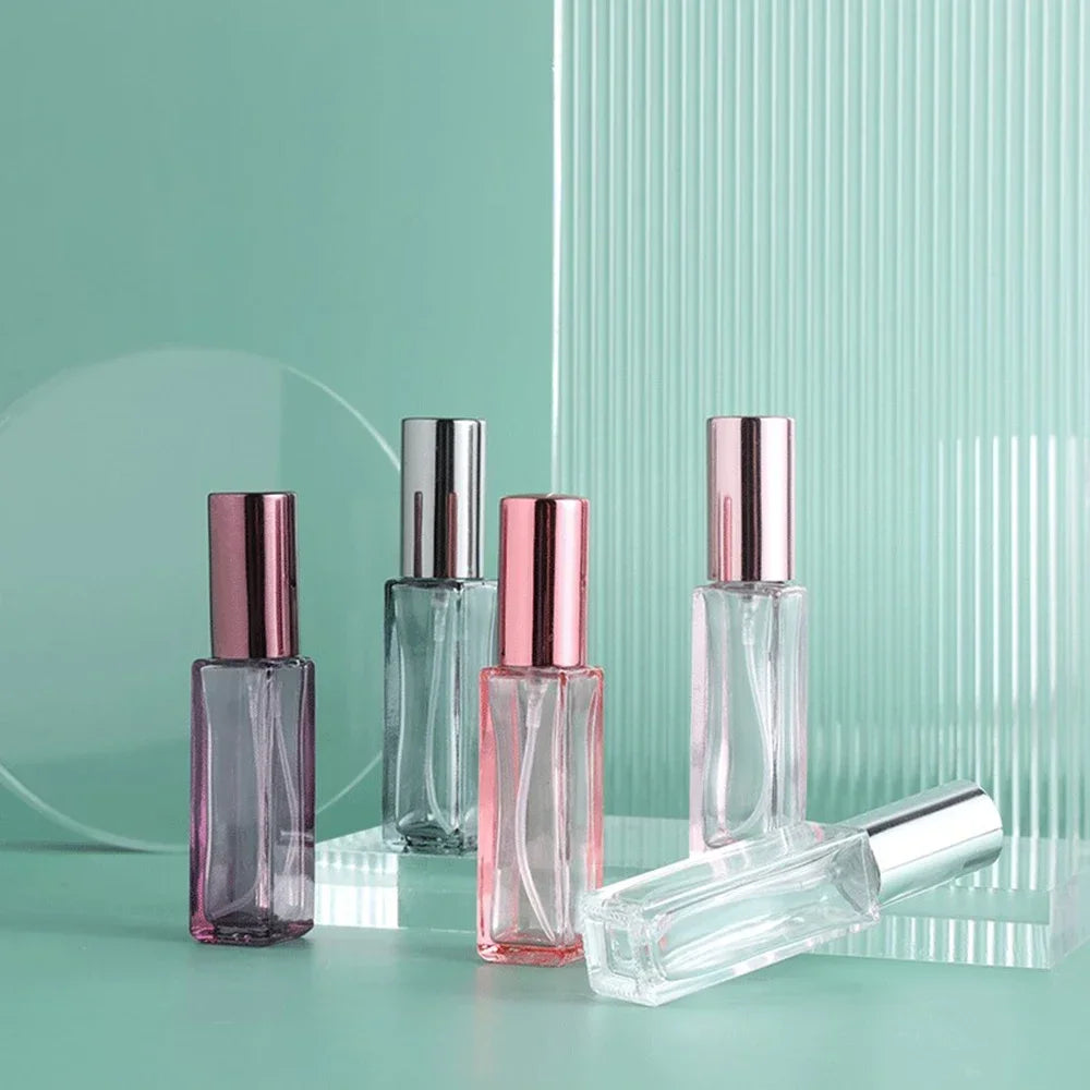 10ml Mini Perfume Spray Bottles Glass Refillable Bottle Portable Travel Oils Liquid Cosmetic Container Perfume Atomizer 여행용
