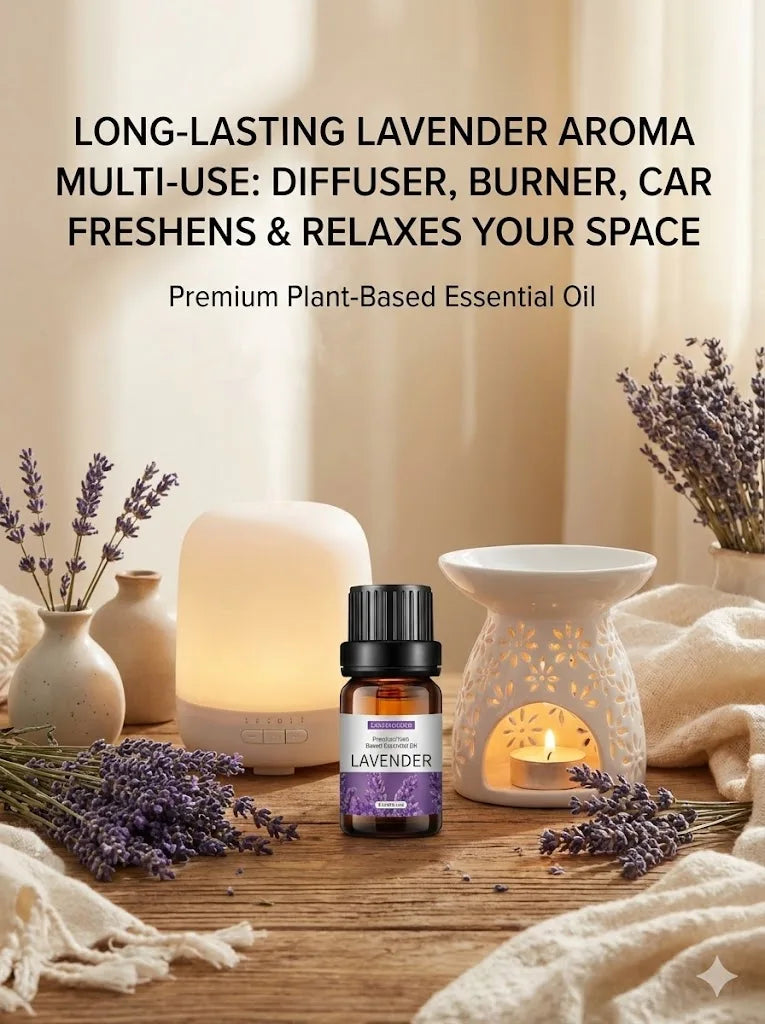 10ml Pure Natural Plant Essential Oil Aromatherapy Oil for Bedroom Bathroom Car Air Freshener Fragrance Oil Aromatic Oil