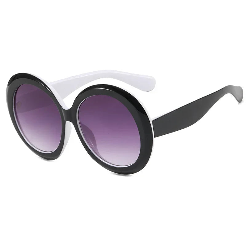 Oversized Round Sunglasses Women Men Luxury Brand Big Frame Sun Glasses Goggles Large Shades Unisex Riding Eyeglasses