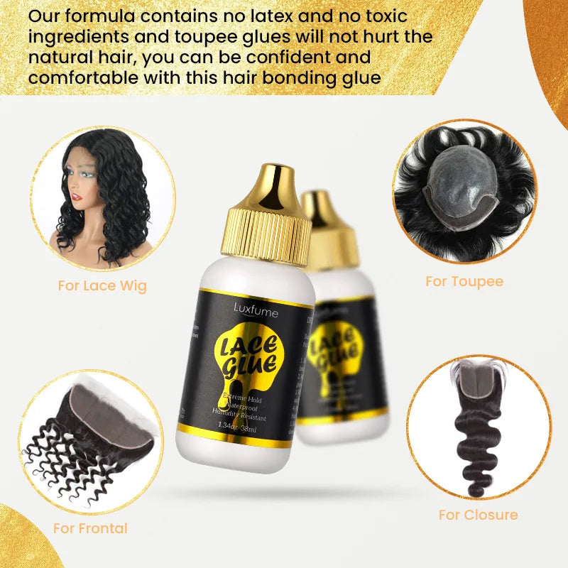 Super lace wig adhesive glue hair wax stick waterproof strong and long lasting for human wig hair extensions for lace front wigs