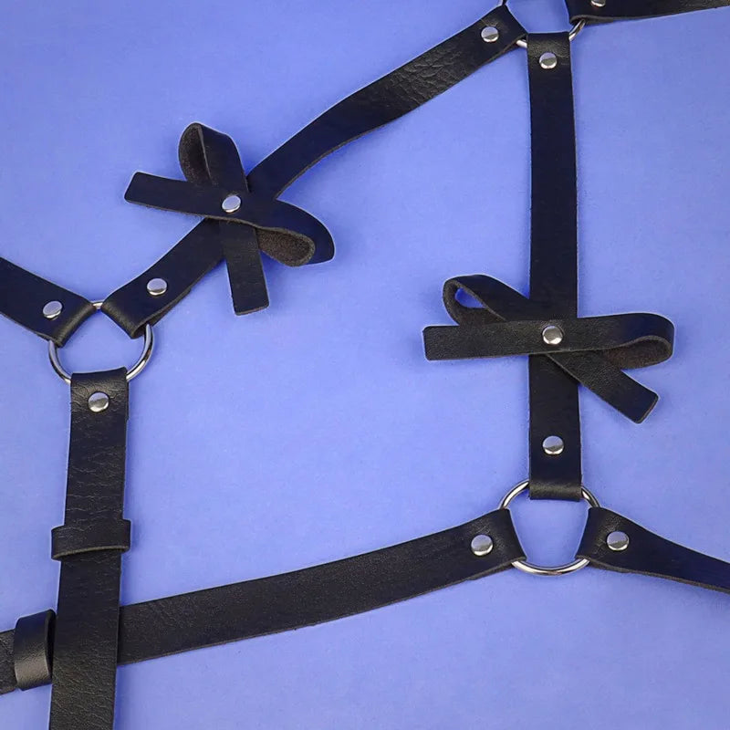 Toucheart Sexy Leg Harness Garter Belt Leather Lingerie Thigh Garter Bondage Lingerie Women Sexy PU Waist Chain Thigh Garters