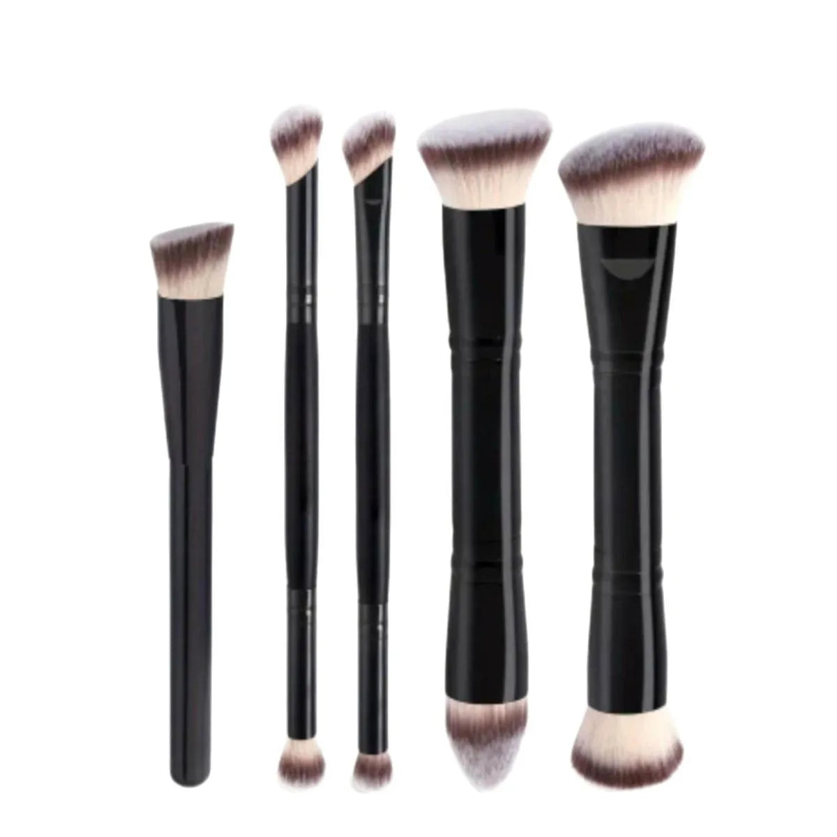 Makeup Brush Set 5pcs Makeup Brushes Double Sided Foundation Triangle Contour Blush Highlight Blending Eyebrow Brush Eyeshadow B