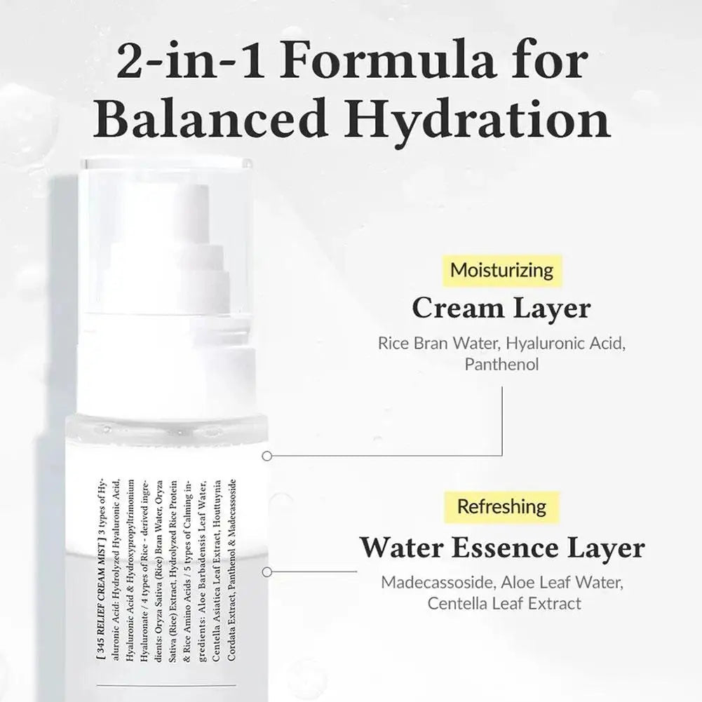 Dr. Althea 345 Relief Cream Mist Double Layer Spray Moisturizing Essence Hydration Mist Sensitive Skin Refreshing Fine Skin Care