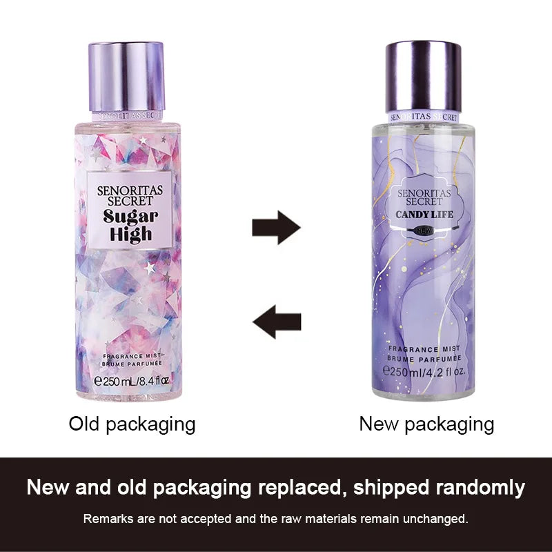 Original Perfume Vanilla Flower Fruit 250ml Fragrance Mist Scent Light Long Lasting Fragrance Women's Perfume Charming Gift