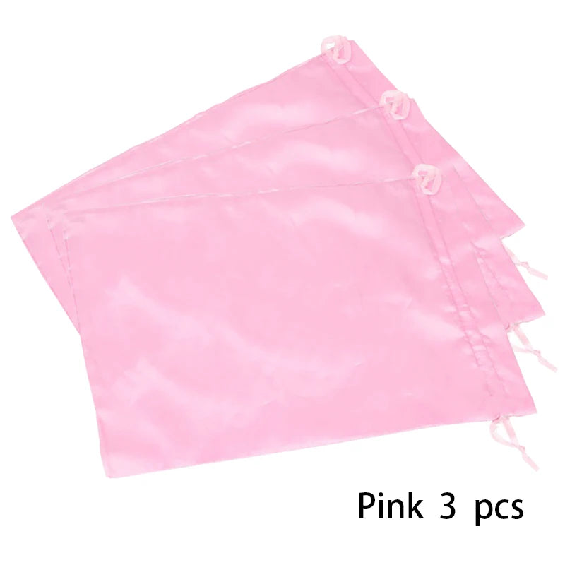 Satin Storage Bags 25*35cm wig storage Satin Wig Bags Black Pink Soft Silk Wig Bag For Hair Wig Packaging Tools