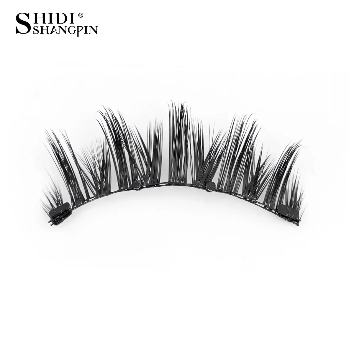 1 Pair Magnetic Lashes For Eye With Winged Ends Soft Reusable Magnetic Eyelashes Natural Look 3D False Lashes Makeup With Tool