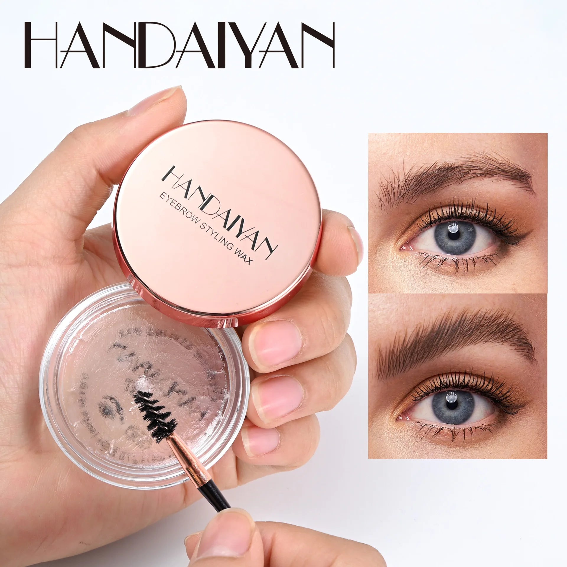 Transparent Pomade Eyebrow Styling Soap Natural Brows Gel Wax Fixer With Brush For Women Eyebrow Cosmetics Make Up Eyebrow Gel