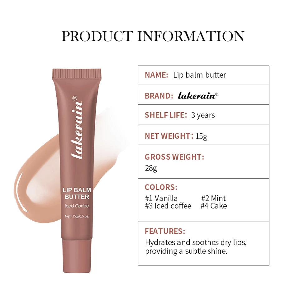 Butter Lip Balm Long Lasting Nourishes Moisturizes Soothes Lips Jelly Lip Gloss Oil Beautifying Smoothing Lip Care Balm Makeup