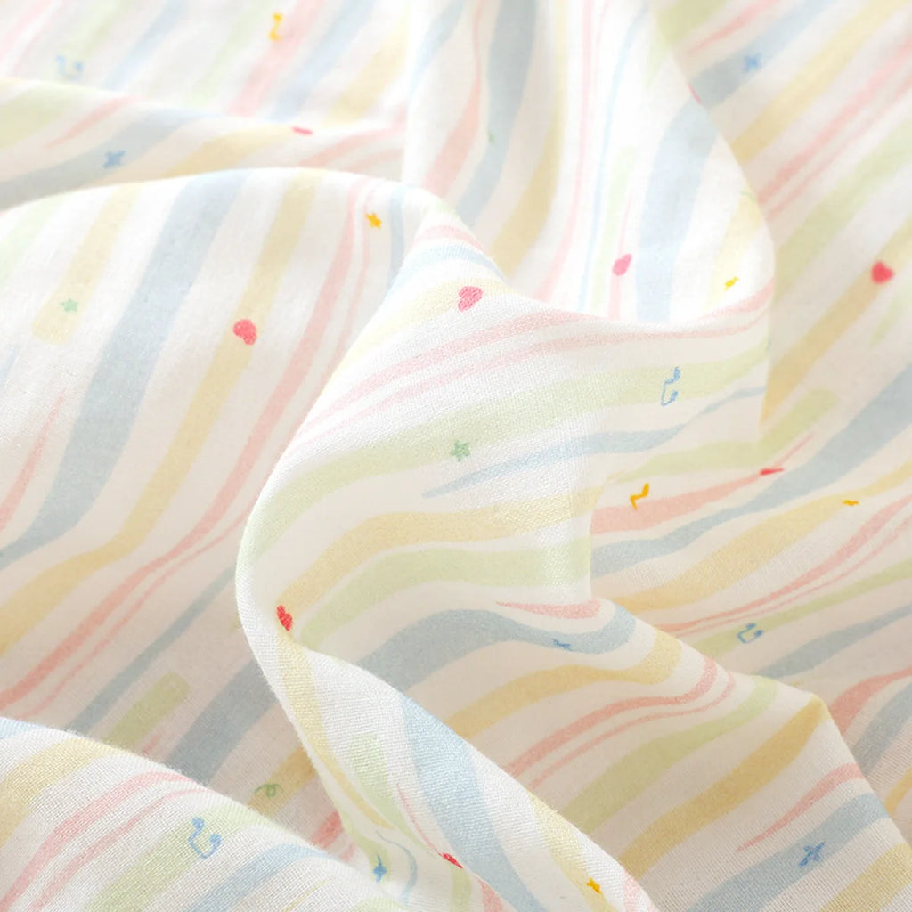 Sleeping Nightdress for Women Thin Cotton Homewear Colorful Striped Printed Pink Color Girls' Home Clothes Women Nightwear