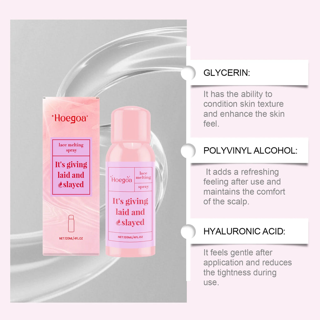 Wig Adhesive Spray Lace Melt  No sensation Invisible Hold Quick Dry Waterproof Wig Glue Spray Gentle Formula Easy Removal