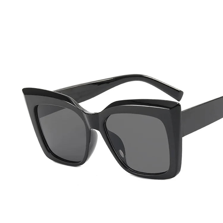 Cat's Eye Trendy Large Frame Sunglasses, Retro Fashion, Internet Celebrity Style, Natural Sunshade Sunglasses