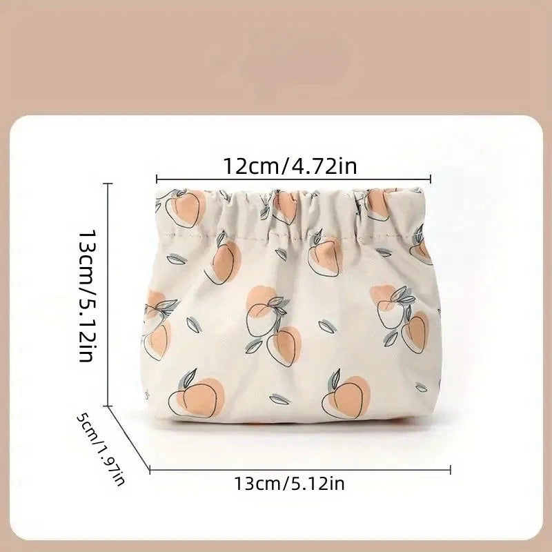 1pc Water-Resistant Cosmetic Bag Set - Small Makeup Pouches with Self-Closing Top for Women Travel, Purse, and Organization