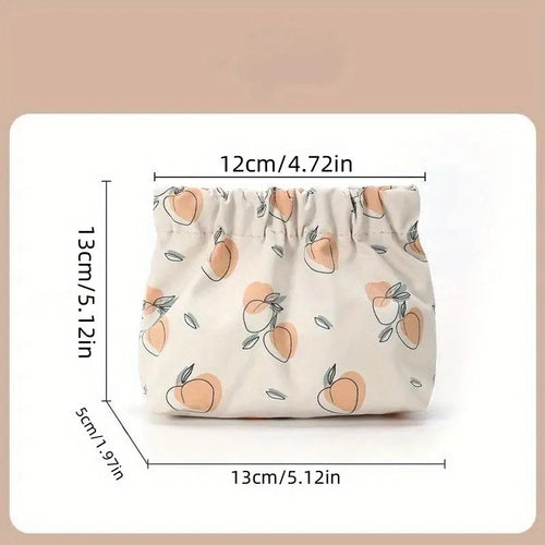 1pc Water-Resistant Cosmetic Bag Set - Small Makeup Pouches with Self-Closing Top for Women Travel, Purse, and Organization