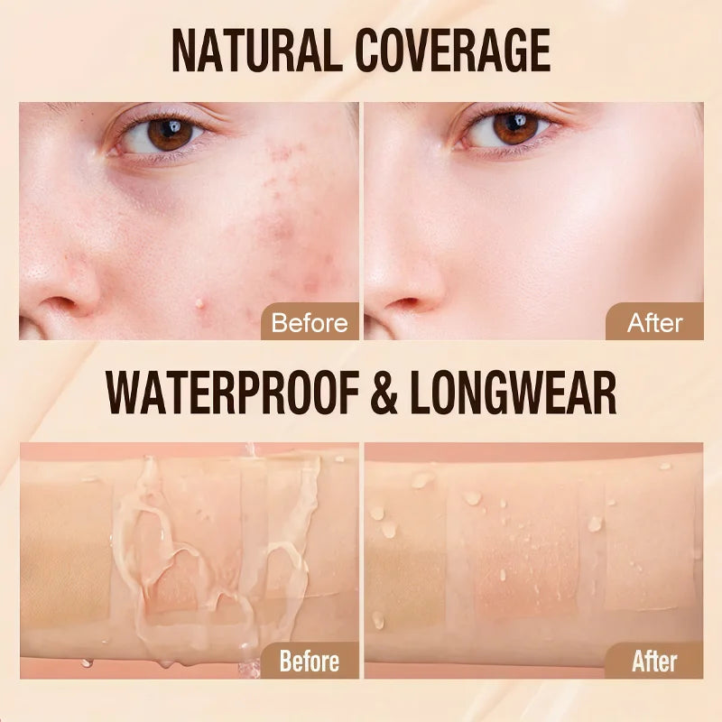 Liquid Foundation With Hyaluronic Acid & Vitamin E, Evens Skin Tone + Reduces Dark Spots For A Glowing, Matte Finish, Waterproof