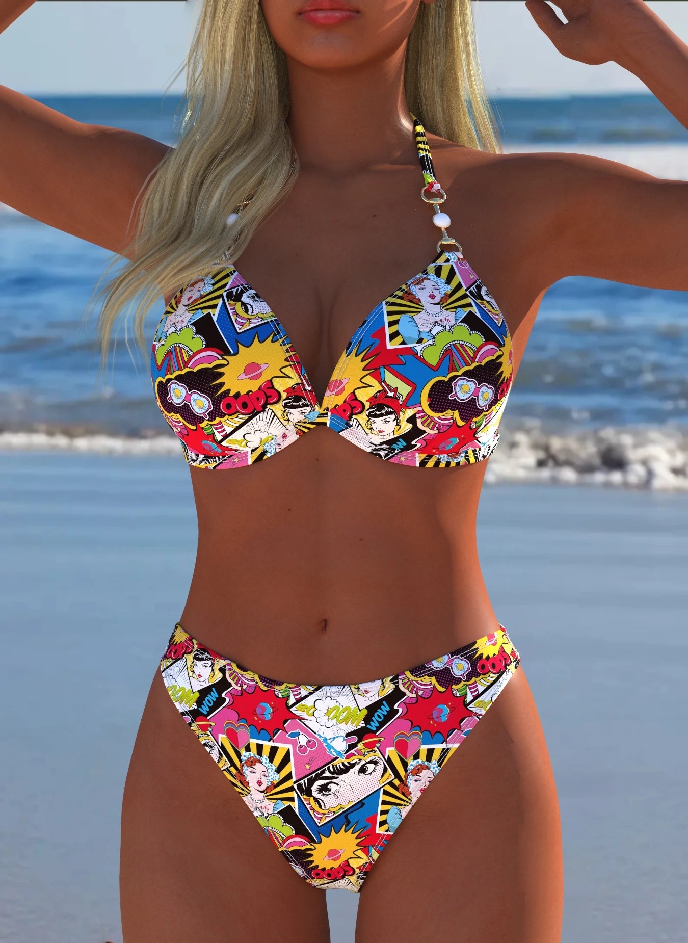 Women's Swimwear Swimming Suit Beach Outfits Summer Beach Festival Vacation Travel Sexy Luxury Modern Two Piece Set Bikinis