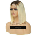 Blonde Bob Wig 13X4 Transparent Lace Front Wigs Pre Plucked Bleached Knots 150% Density 613 Straight Short Human Hair BOB Wig