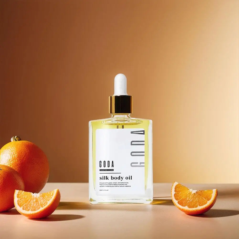 GODA Silk Body Oil Pheromone Fragrance Essential Oil Crafted For Mature Skin Promotes Skin Renewal Reduce Blemish Body Skincare