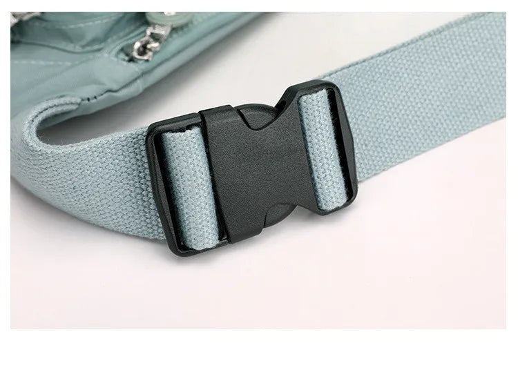 Waist Bags For Women 2024 New Nylon Leisure Solid Color Fanny Pack For Girls Crossbody Chest Bag Belt Waist Packs