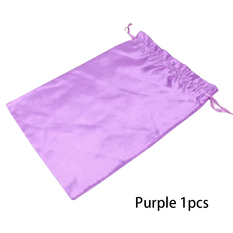 Satin Storage Bags 25*35cm wig storage Satin Wig Bags Black Pink Soft Silk Wig Bag For Hair Wig Packaging Tools