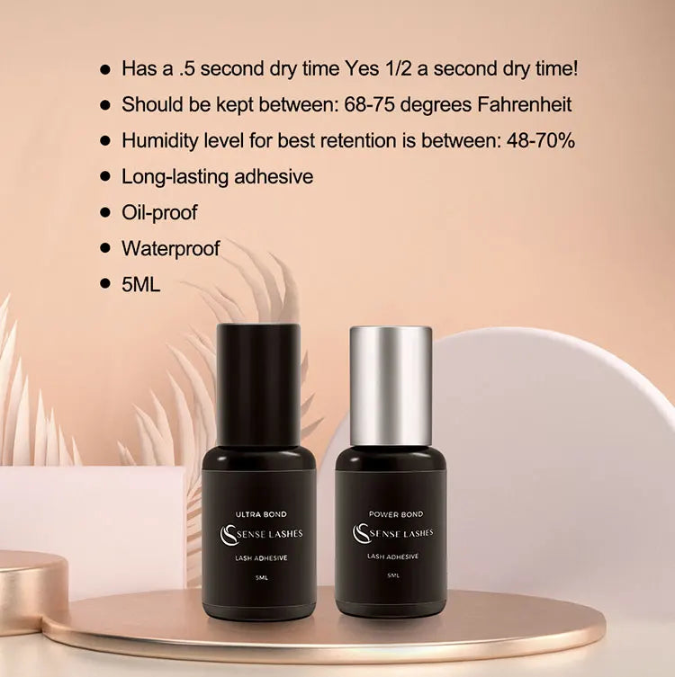 SENSE LASHES 5ml Eyelash Glue Fast Drying Strong Water-proof Oil-proof Lash Adhesive pegamento extensiones de pestañas