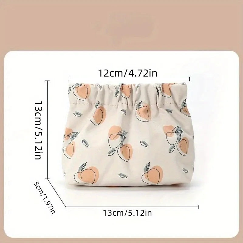 1pc Water-Resistant Cosmetic Bag Set - Small Makeup Pouches with Self-Closing Top for Women Travel, Purse, and Organization