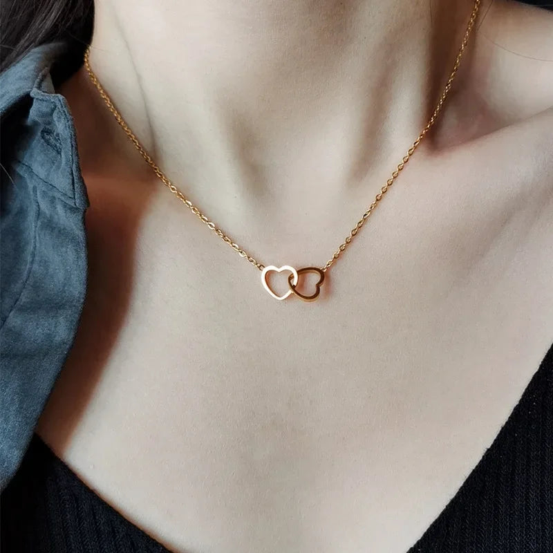 2pcs Couple Lock Key Heart Puzzle I Love You Pendant Couple Necklace Pendants Necklaces for Lovers Valentine's Day Jewelry Gifts