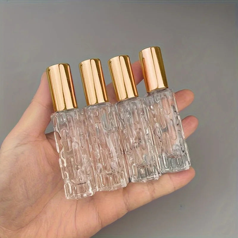 4pcs 10ml Mini Perfume Spray Bottles Portable Travel Liquid Perfume Containe Atomizer Deliver Travel Refillable Bottles