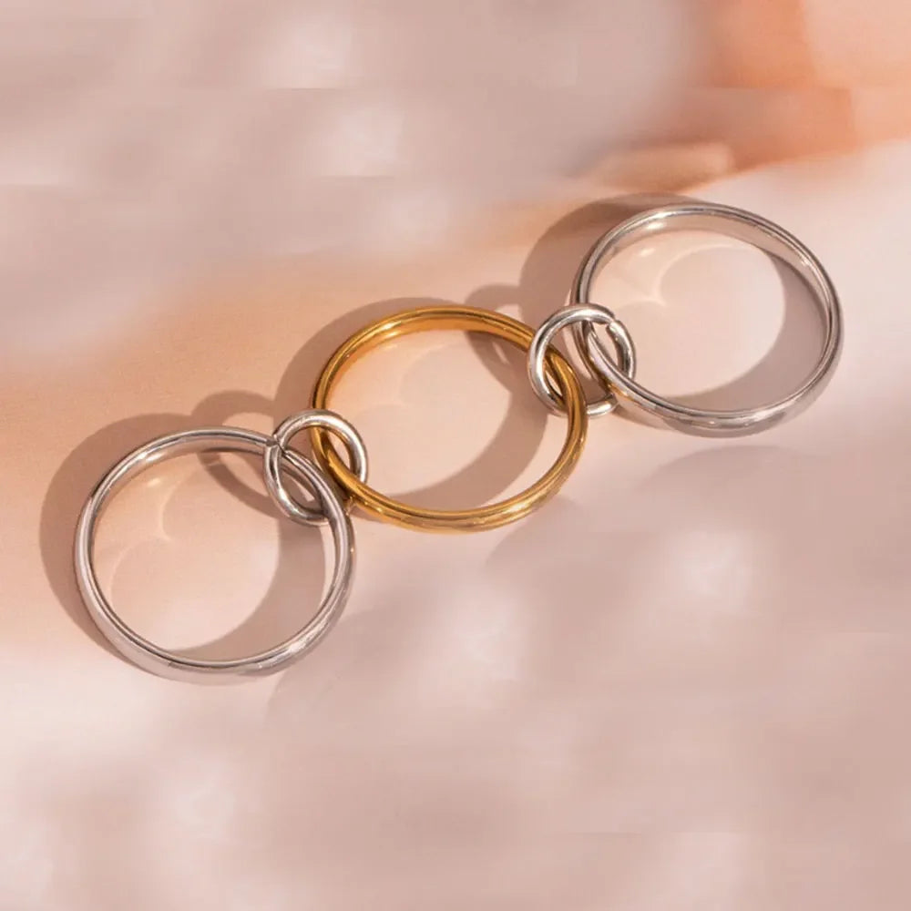 Elegant Minimalist Stackable Rings for Women Stainless Steel Perfect for Daily Commute, and Special Occasions, Everyday Rings