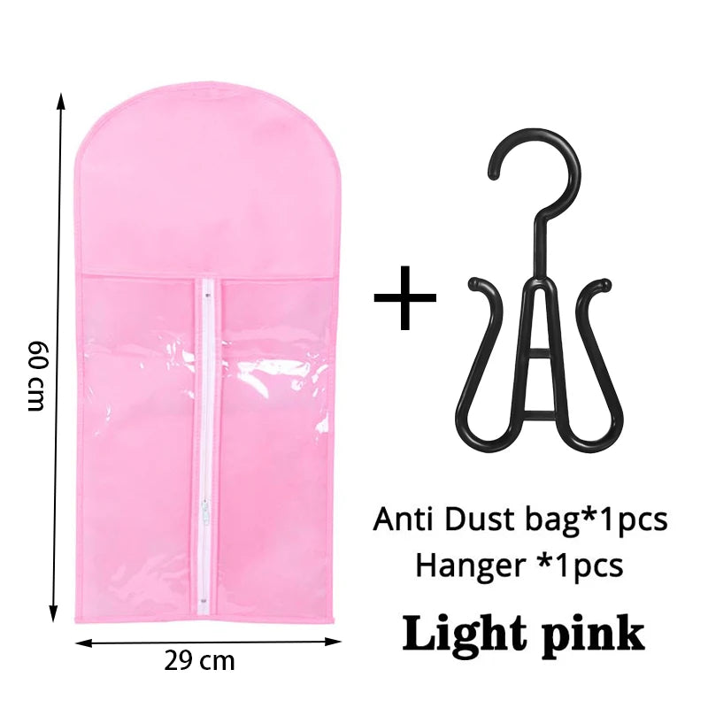 Wig Storage Bag For Long Hair Extension Storage Bag With Hanger For Wigs Hair Extensions Hairpiece Wig Bag With Black Wig Hanger