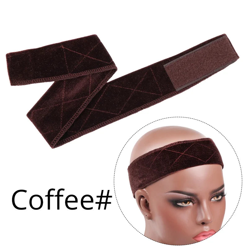 Silicon Wig Band Elastic Wig Grip Brown Transparent Black Headband For Fix Wigs Beige Hair Band Without Gel Or Glue Non Slip