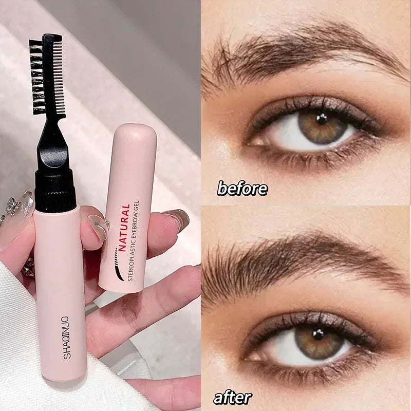 Natural 3D Brow Gel - Waterproof, Sweat-Resistant, and Film-Forming for Wild, Shaped Brows