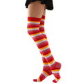 Thigh High Socks Long Boot Stockings Gifts Women Over Knee High Socks Fashion Colorful Striped Stockings