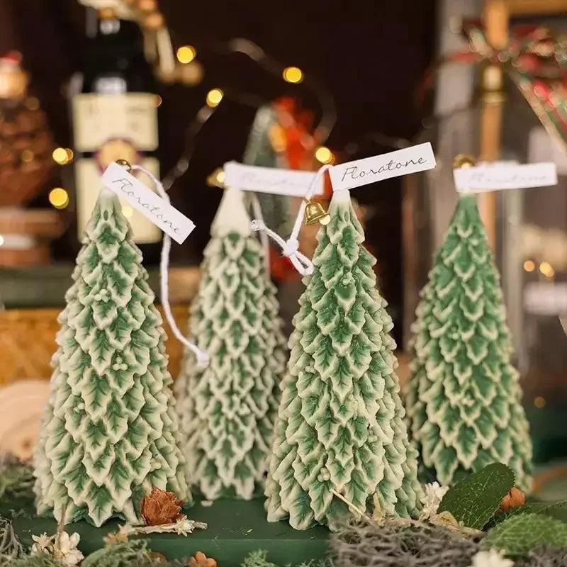 Scented Candles Christmas Tree Candles High-quality Appearance Gifts Fresh Souvenirs Carved Candles Cedar
