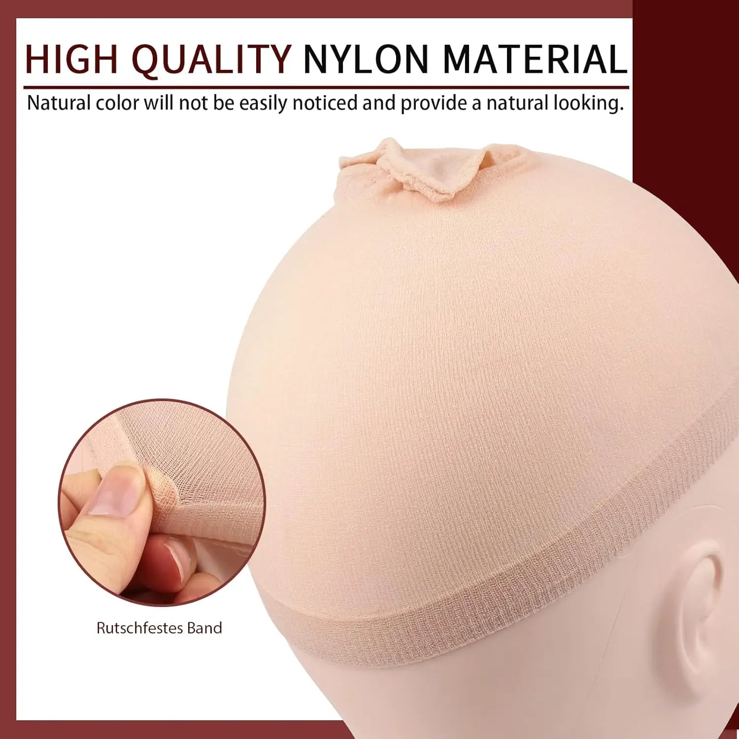 Wig Cap 2PCS Nylon Wig Caps Black Nude Wig Caps for Women Stocking Wig Caps for Halloween Cosplay for Women Men Kids Daily Use