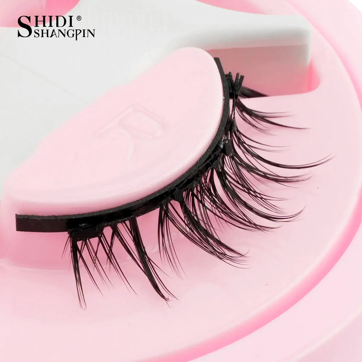 1 Pair Magnetic Lashes For Eye With Winged Ends Soft Reusable Magnetic Eyelashes Natural Look 3D False Lashes Makeup With Tool