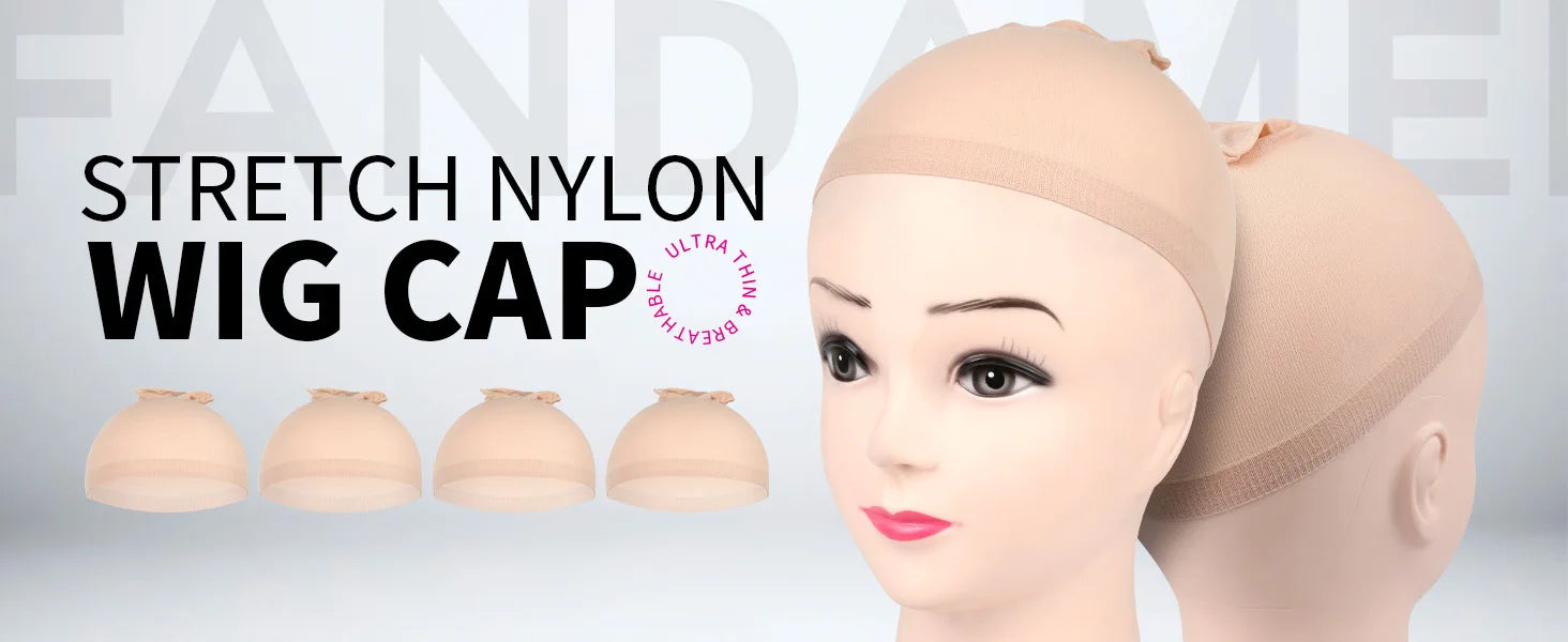 Wig Cap 2PCS Nylon Wig Caps Black Nude Wig Caps for Women Stocking Wig Caps for Halloween Cosplay for Women Men Kids Daily Use