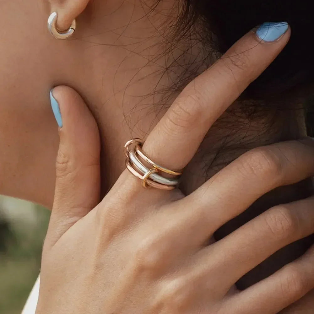 Elegant Minimalist Stackable Rings for Women Stainless Steel Perfect for Daily Commute, and Special Occasions, Everyday Rings