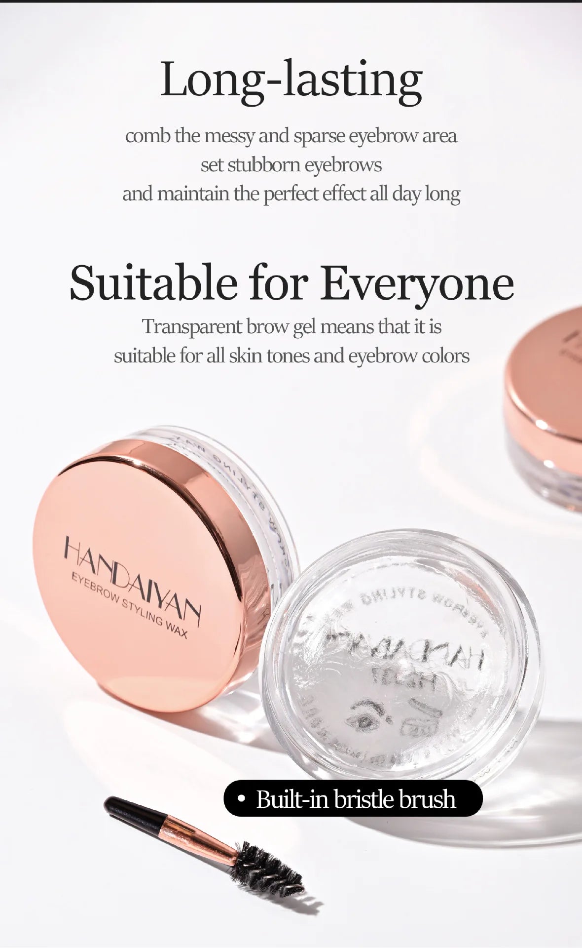 Transparent Pomade Eyebrow Styling Soap Natural Brows Gel Wax Fixer With Brush For Women Eyebrow Cosmetics Make Up Eyebrow Gel