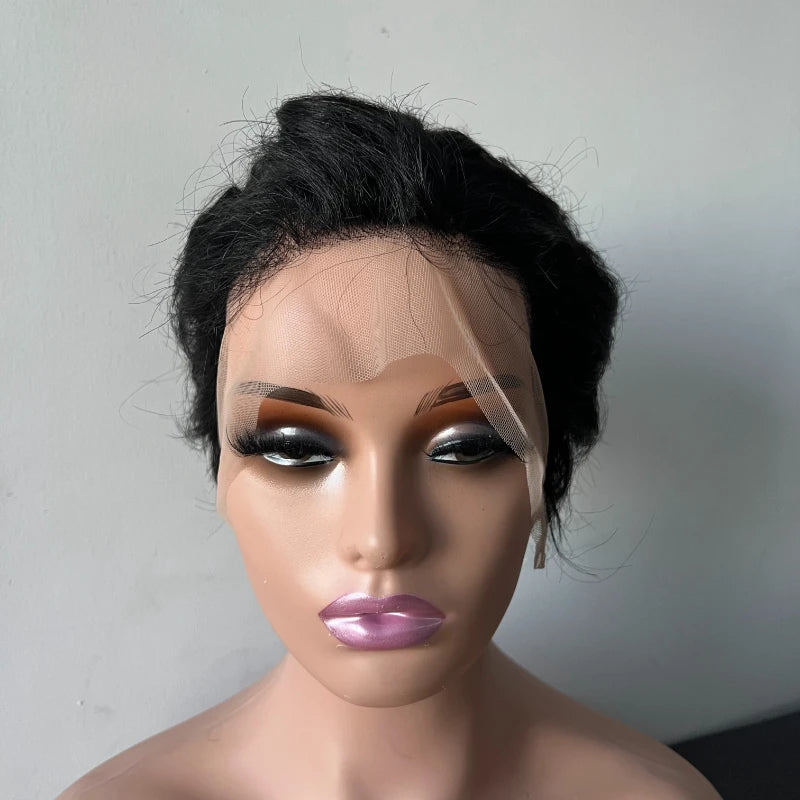 Premium Human Hair 13x4 Lace Frontal Wigs for Women 4inches Wavy Brazilian Remy Pre-Plucked Natural Hairline Ear To Ear Lace Wig