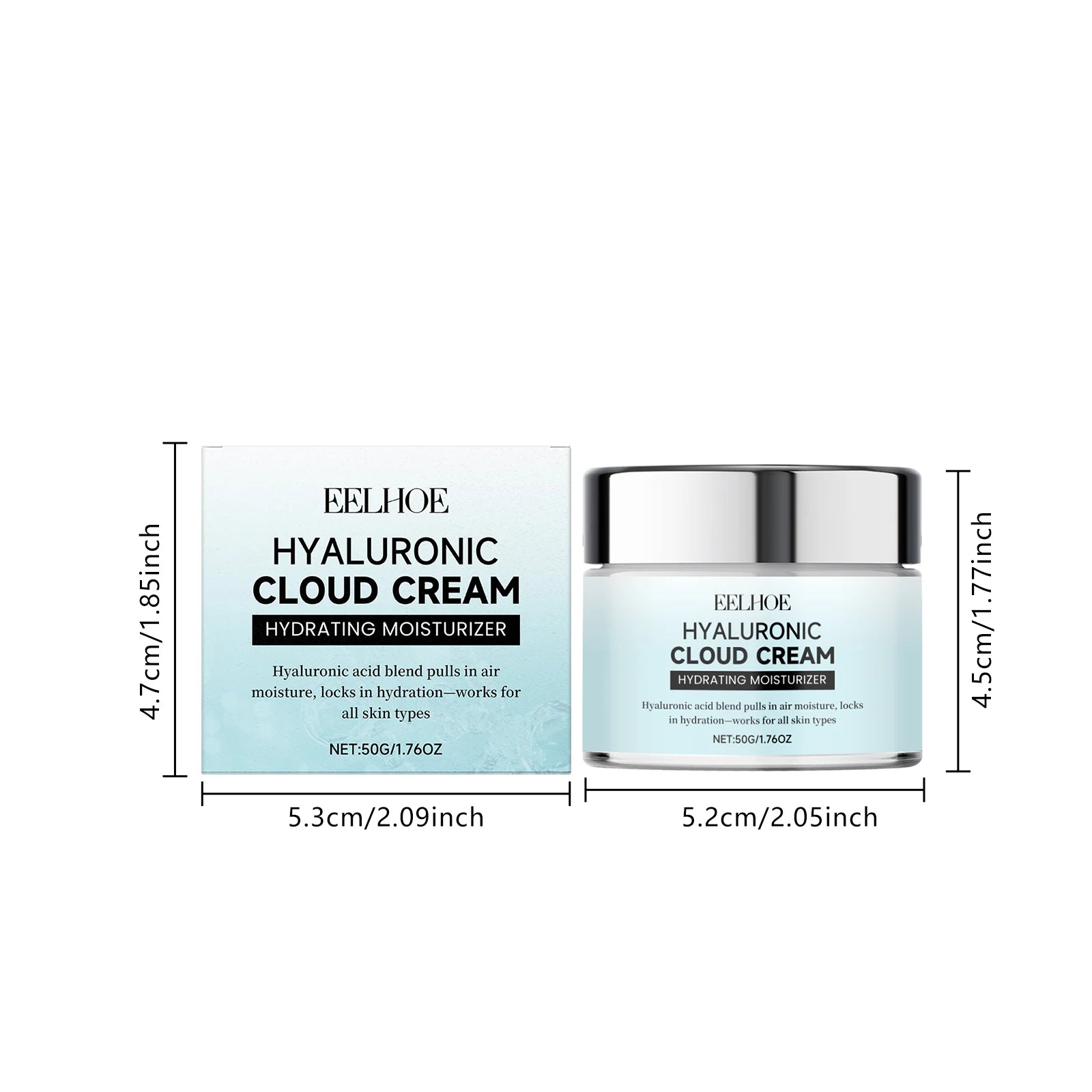 Hyaluronic Acid Facial Moisturizing Cream - Gently Nourishes and Hydrates, Leaves Skin Soft and Radiant, Ideal for Daily Care