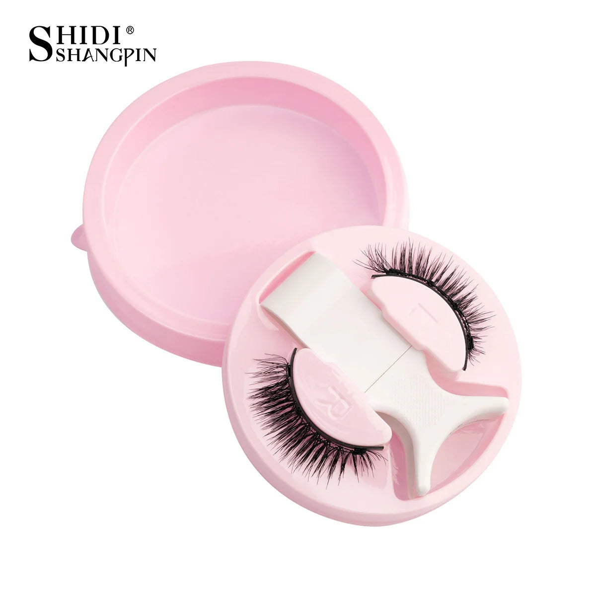 1 Pair Magnetic Lashes For Eye With Winged Ends Soft Reusable Magnetic Eyelashes Natural Look 3D False Lashes Makeup With Tool