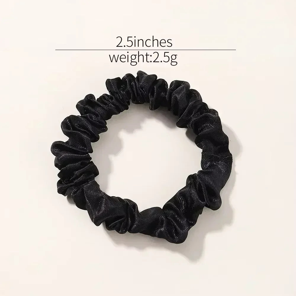 6pcs Satin Hair Scrunchies for Women Softer Than Silk Scrunchies Solid Color Hair Rope Satin Hair Ties Hair Accessories