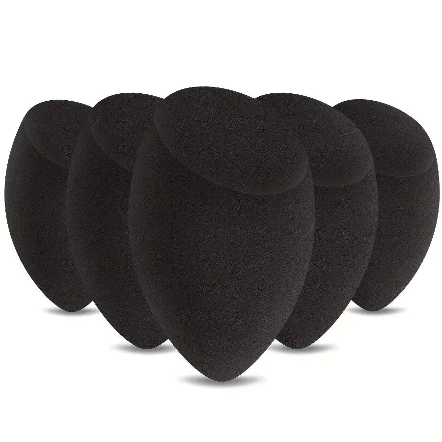 3 Pcs Black Beauty Sponge Set - Water-Activated Expanding Makeup Sponges, Ultra Soft Blending Eggs for Foundation, Concealer & P